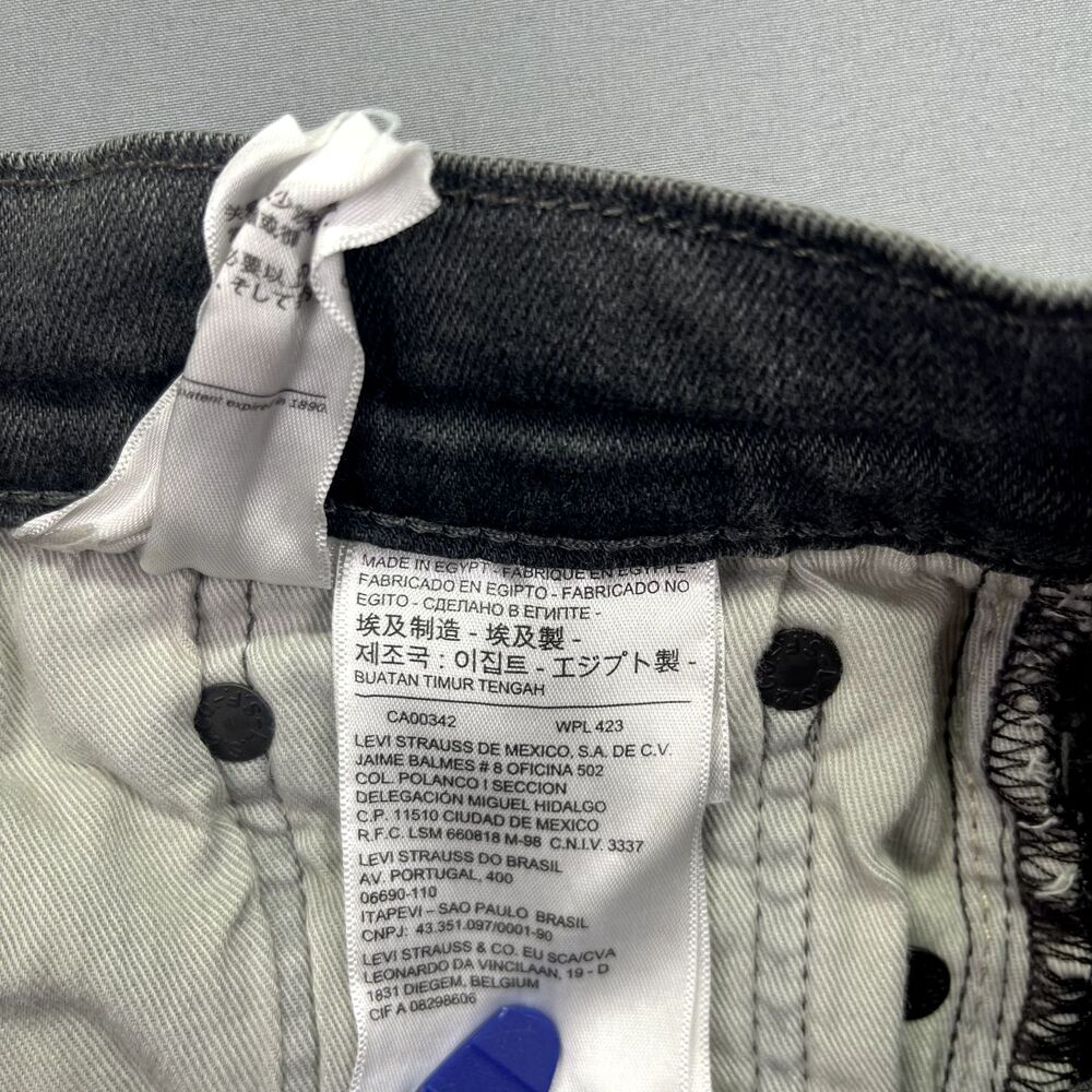 Levi's Premium‎ 511 Slim Fit Jeans Stretch Gray/Black Men's Tag Size 29x30 Fade - Picture 10 of 16